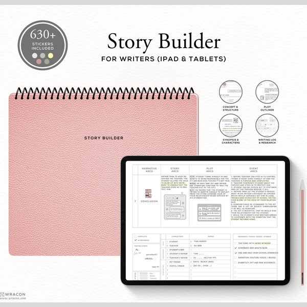 Story Builder - Story Planner for Writers - Plot, Outlining, Synopsis, Characters, Conflicts, Novel planner, Nanowrimo, Writing -iPad Wracon