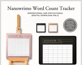 Daily Word Count Tracker | NanoWrimo Word Count Tracker | Novel Word Count Tracker | Printable Tracker | 2023 THEME