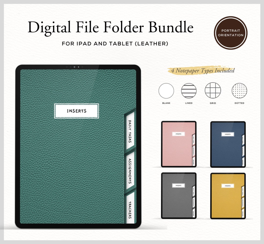 Digital File Folder BUNDLE Digital Planner Goodnotes Cover Customize ...