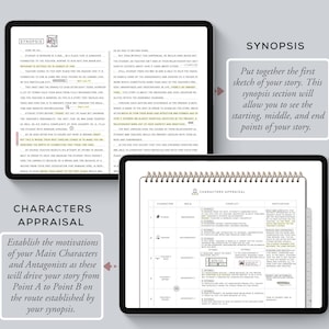 Story Builder Story Planner for Writers Plot, Outlining, Synopsis, Characters, Conflicts, Novel planner, Nanowrimo, Writing iPad Wracon image 5