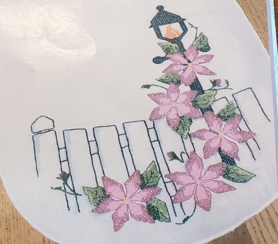 Stamped Dresser Scarf Fairway Needlecraft Company Poly/cotton Fabric Etsy