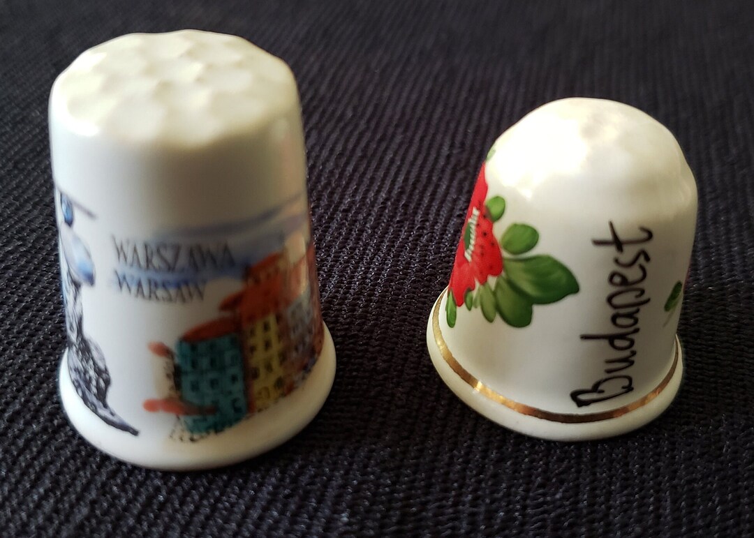 Thimble Collector's Souvenier Thimbles From Warsaw and Budapest - Etsy