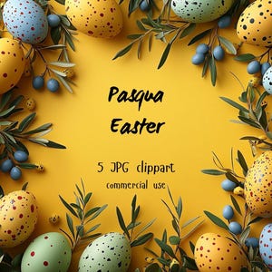 Easter, images for invitations, cards or Easter menus. No. 5 JPG files, immediate download, graphic resources for bars or restaurants