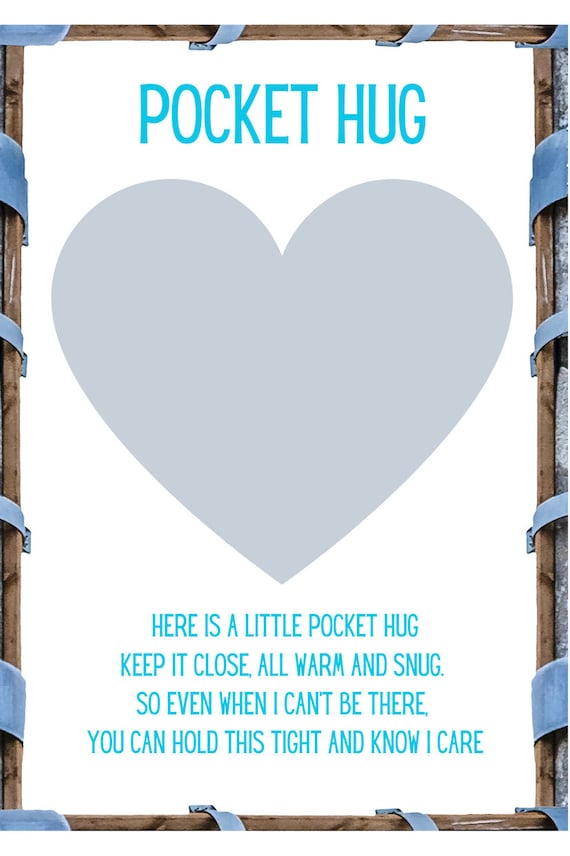 Pocket Hug Backing Cards Advert Cards Design Pre Made. Print Etsy