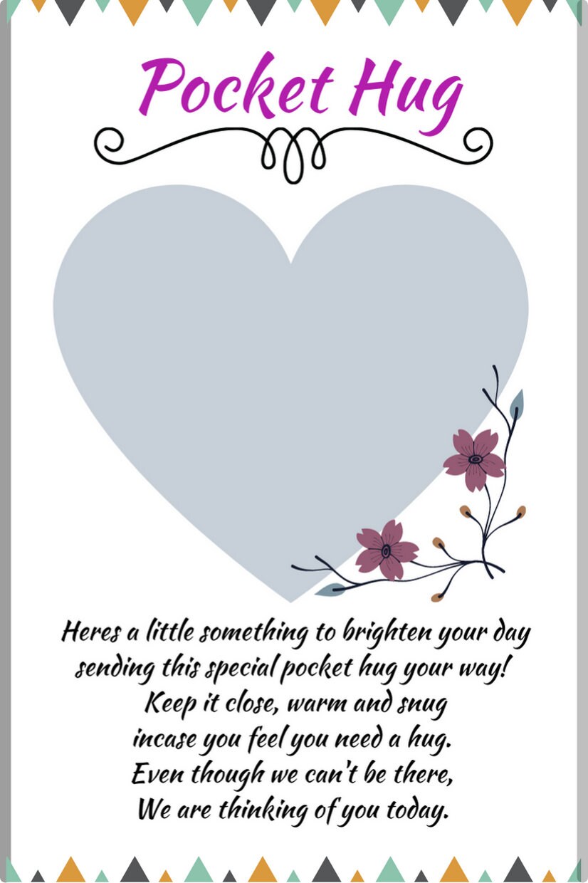 Pocket Hug Backing Cards Advert Cards Design Pre Made. Print - Etsy Canada