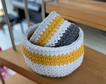 Crochet baskets