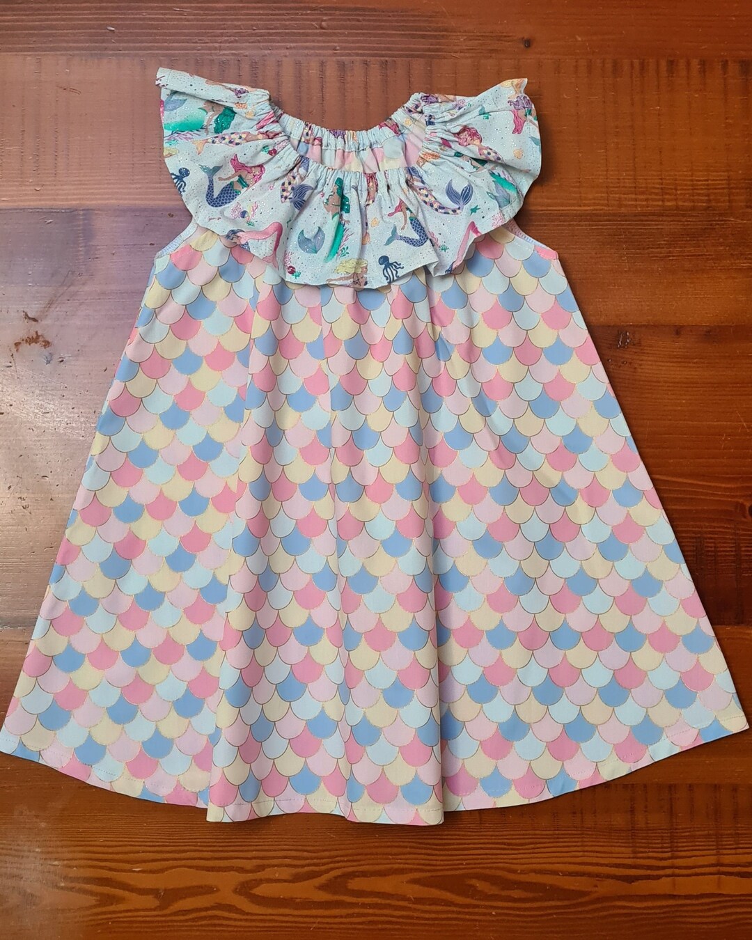 KIDS A-LINE FRILL DRESS REEF WARRIOR