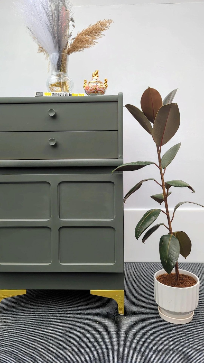 Nathan / Vintage Teak Bedside Table /drinks / Record