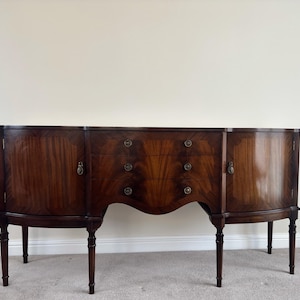 Vintage Strongebow Regency Sideboard Dark Brown Mahogany Storage Cabinet Timeless British craftsmanship Regency Elegance