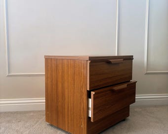 Vintage Austinsuite Bedside Table | Nightstand, Retro Bedroom Storage, Retro Bedroom Furniture