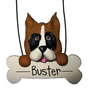 Boxer Dog Ornament - Personalized Christmas Gift - Ornament for Puppy - Best Dog - Free Personalization - Dog&#39;s 1st Christmas - New Pet