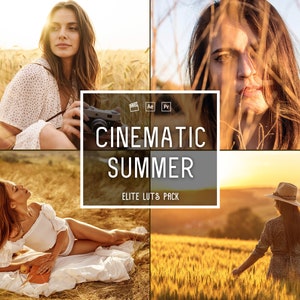 25 Summer Cinematic Film LUTs Color Grading | Video and Photo | Mobile & Desktop | Adobe After Effects | Premiere Pro | Da Vinci | Final Cut