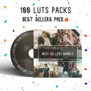 100 Best Seller Bundle | Elevate Your Videos with Captivating LUTs Wedding, Feature Film, Hollywood, Cinematic Luts | Video Editing
