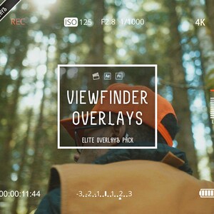 27 Viewfinders Video Overlays & LUTs Color Grading | Movie Overlay| Camera Overlay Premiere Pro | Final Cut Pro | VN | 4K Camera Overlay