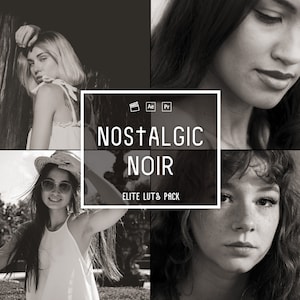 10 Nostalgic Noir LUTs | Aesthetic Noir | Video Editing | Color Grading | Adobe Premiere Pro | Final Cut Pro