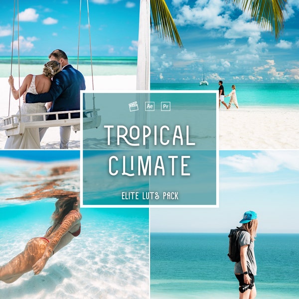 Tropical LUTs | Summer Luts | Color Grading | Video and Photo | Mobile & Desktop | GoPro Luts Drone Luts| Premiere Pro| Da Vinci | Final Cut