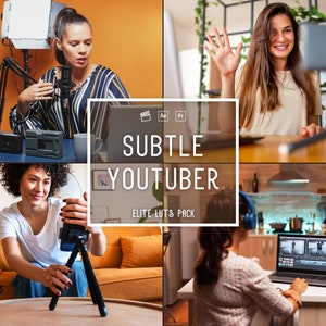 Youtube LUTs Vlog Color Grading | Video and Photo | Mobile & Desktop | Adobe After Effects | Premiere Pro | Final Cut | Subtle Luts