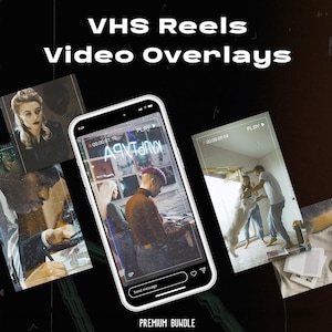 20 VHS Reel Video Overlays | Old CRT TV, Retro Tech Atmosphere, Video Retro Effects | Glitches Static Vfx Video Effects