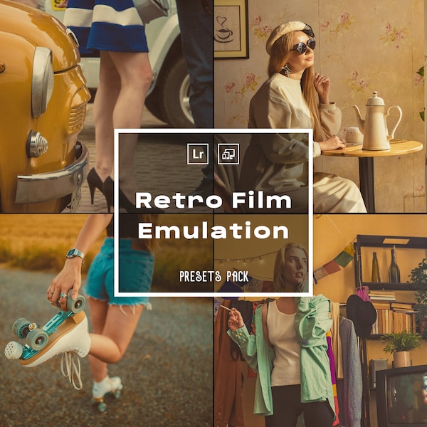 10 Retro Film Emulation Presets | Lightroom Filter für Retro und Vintage Fotografie | Fotobearbeitung | Handy & Desktop