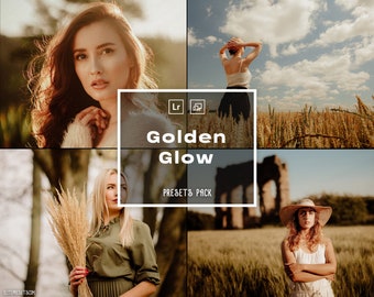 10 Golden Glow Voreinstellungen | Lightroom | Atemberaubende Kaffee-inspirierte Looks, Kakao, Boho-Stil-Presets, Erdtöne-Presets, Lightroom-Fotobearbeitung