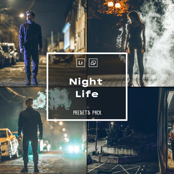 15 Night Life Presets | Lightroom | Cinematic Urban Night, Star & Concert Photography | City at Night | Photo Editing | Mobile and Desktop