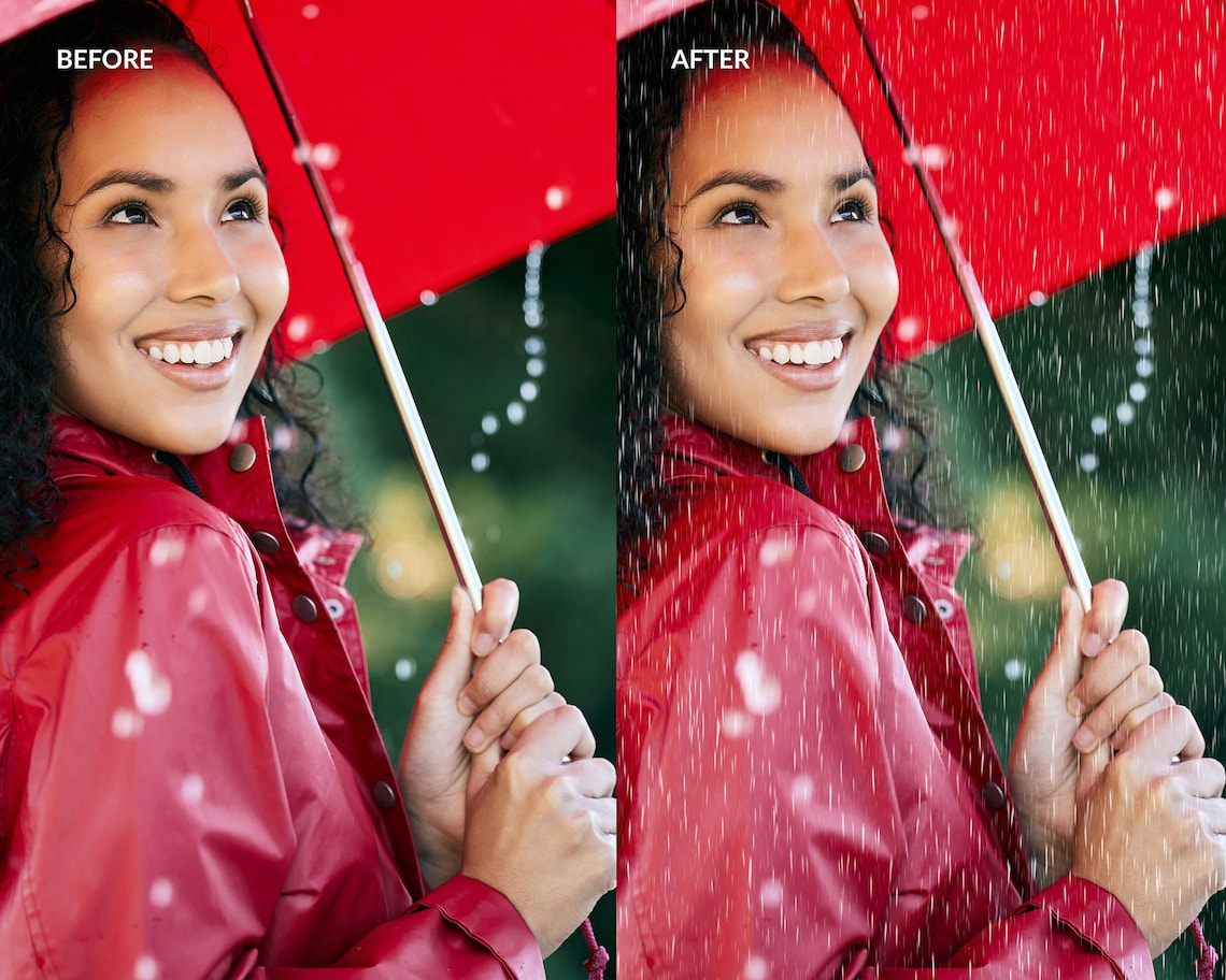 40 Rain Overlays Falling Rain Photoshop Overlays Winter - Etsy