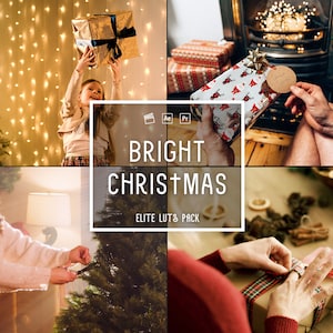 10 Bright Christmas Video Presets LUTs | Photo and Video | Mobile & Desktop | Video Presets | Lightroom | Premiere Pro | VN | Final Cut Pro