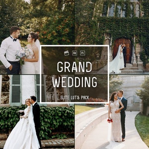 25 Wedding LUTs Color Grading | Video and Photo | Mobile & Desktop | Adobe After Effects | Premiere Pro | Da Vinci | Final Cut