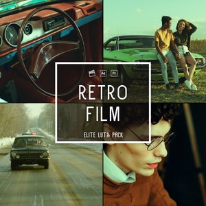 32 Retro Film Luts | Vintage Aesthetic Luts, Classic VHS Cinematic, Classic Fashion Effect | Firm Noir Luts | Video Editing |