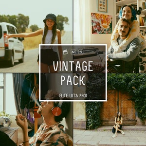 10 Vintage Pack Luts | Zeitlose Nostalgie, 90er Jahre Luts, Retro Film Filter, filmische Retro Magie | Lightroom Fotobearbeitung | Videobearbeitung