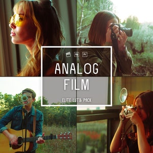 26 Analog Film Presets & LUTs  | Photo and Video | Mobile and Desktop | Video Presets | Lightroom | Premiere Pro | Lumafusion| Final Cut Pro