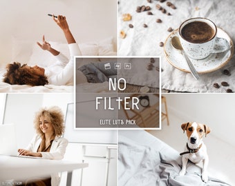 No Filter Blogger LUTs | Video and Photo | Mobile & Desktop | Adobe After Effects | Premiere Pro | VN Pro | Final Cut | Instagram LUTs |