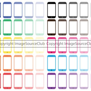 50 Colorful Transparent Smartphone Icons | Digital PNG, SVG, JPG Files | Phone App Icons for Web & Graphic Design