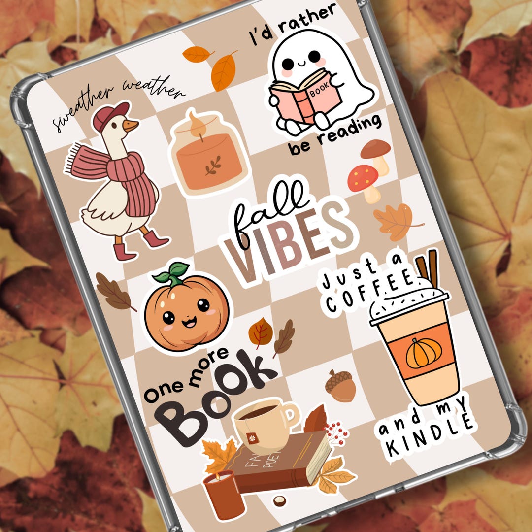 Fall Kindle Insert: Cozy Autumn Printable for Clear Case (digital ...