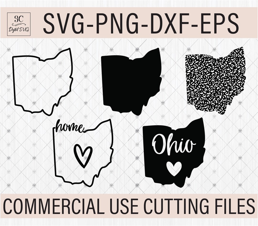 Ohio SVG Bundle, Ohio Outline Clipart, Ohio Shirt Svg, Ohio State Svg