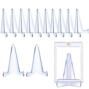 Acrylic Card Stands - Crystal Clear Transparent Mini Easel - Ideal for Home Display, Office, Shop, Special Events - 3.4 x 2.5 Inch