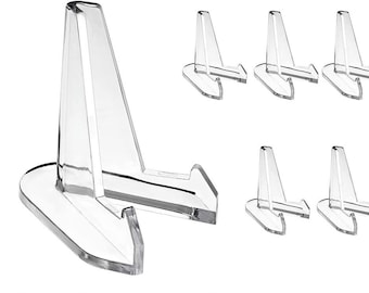 Acrylic Card Display Stands, Clear Mini Easel, Pack of 5 10 or 20