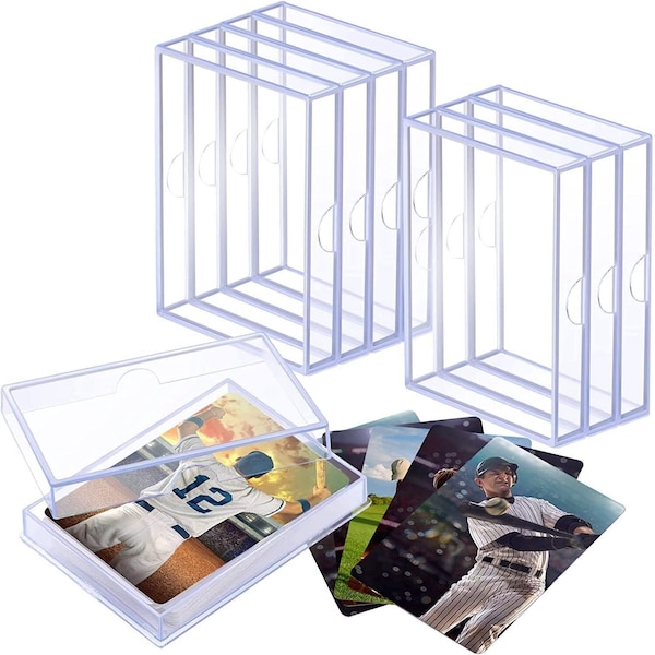 Playing Card Case Clear Acrylic Playing Card Boxes Holder (Pack of 1,5,10,20)
