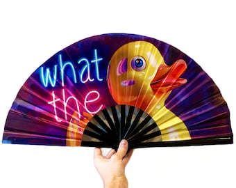 Decorative Rave Hand Fan – Bamboo Folding Festival Accessory