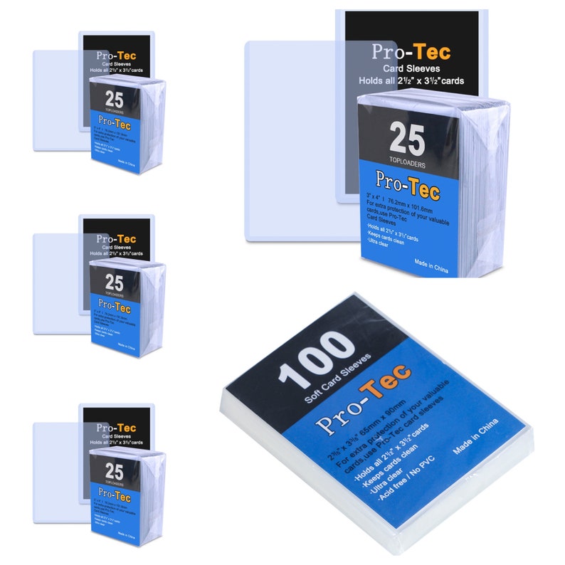 Pack of 100 Toploader Top Loaders Card Sleeve and Case for Etsy