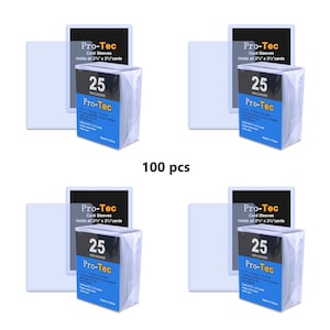 Lot de 100 pochettes pour cartes Top Loaders pour le sport et le commerce - Cadre 3 x 4