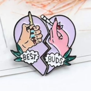 Best Buds enamel pin pins set label pin hard cute kawaii funny Birthday gift for her anime enamel pin 90s pin board display pins for jeans