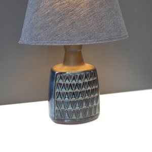 Pottery table lamp. Mid-century modern Danish design, a vintage Scandinavian ceramic lamp from Soholm Söholm, Denmark With free delivery image 1