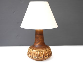 Danish pottery table lamp, Scandinavian Mid-century modern art ceramic lamp base made by Söholm, Denmark Free delivery