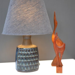 Pottery table lamp. Mid-century modern Danish design, a vintage Scandinavian ceramic lamp from Soholm Söholm, Denmark With free delivery image 10