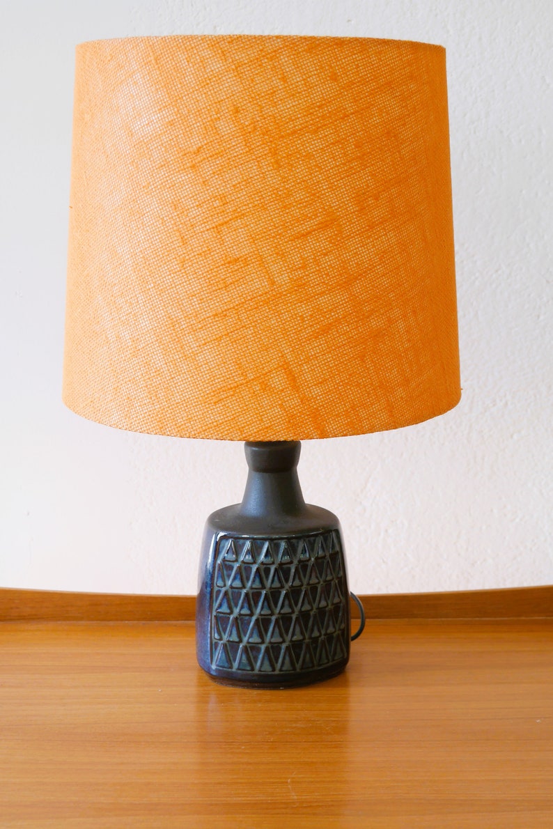 Pottery table lamp. Mid-century modern Danish design, a vintage Scandinavian ceramic lamp from Soholm Söholm, Denmark With free delivery image 7