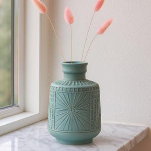 Scandinavian Modern design pottery vase, vintage art ceramic by Simmulson for Upsala Ekeby Sweden Classic Nordic Retro interior & decor