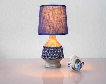 Mid-century modern pottery Fratelli table lamp. Vintage Italian art ceramic. US plug option Shipping and New US tariff included in the price