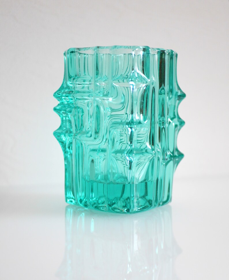 Midcentury Modern Glass Vase 'abstract' Design by Vladislav Urban