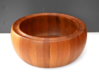 Danish Mid-Century Modern Teak Bowl, a Large Salad or Fruit Bowl from Digsmed Design 1960s. Shipping and New US tariff included in the price
